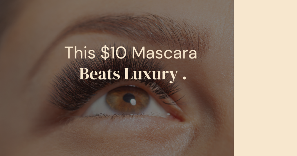 Maybelline Sky High Mascara on long lifted lashes close-up showing volume and length