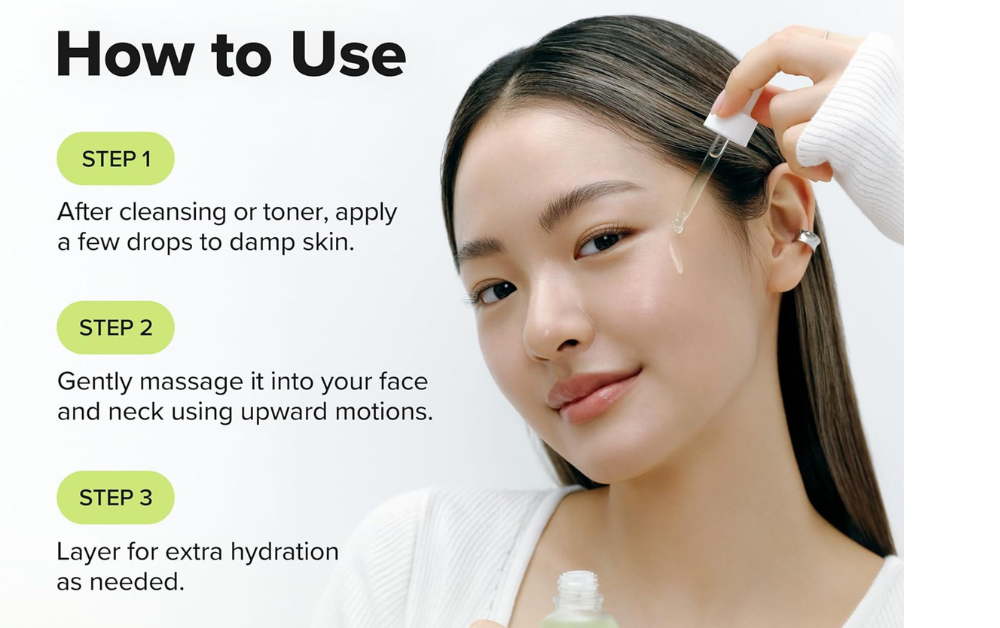 Woman applying skincare product with beauty routine checklist graphic and soft neutral aesthetic for Glow Up by Felicia