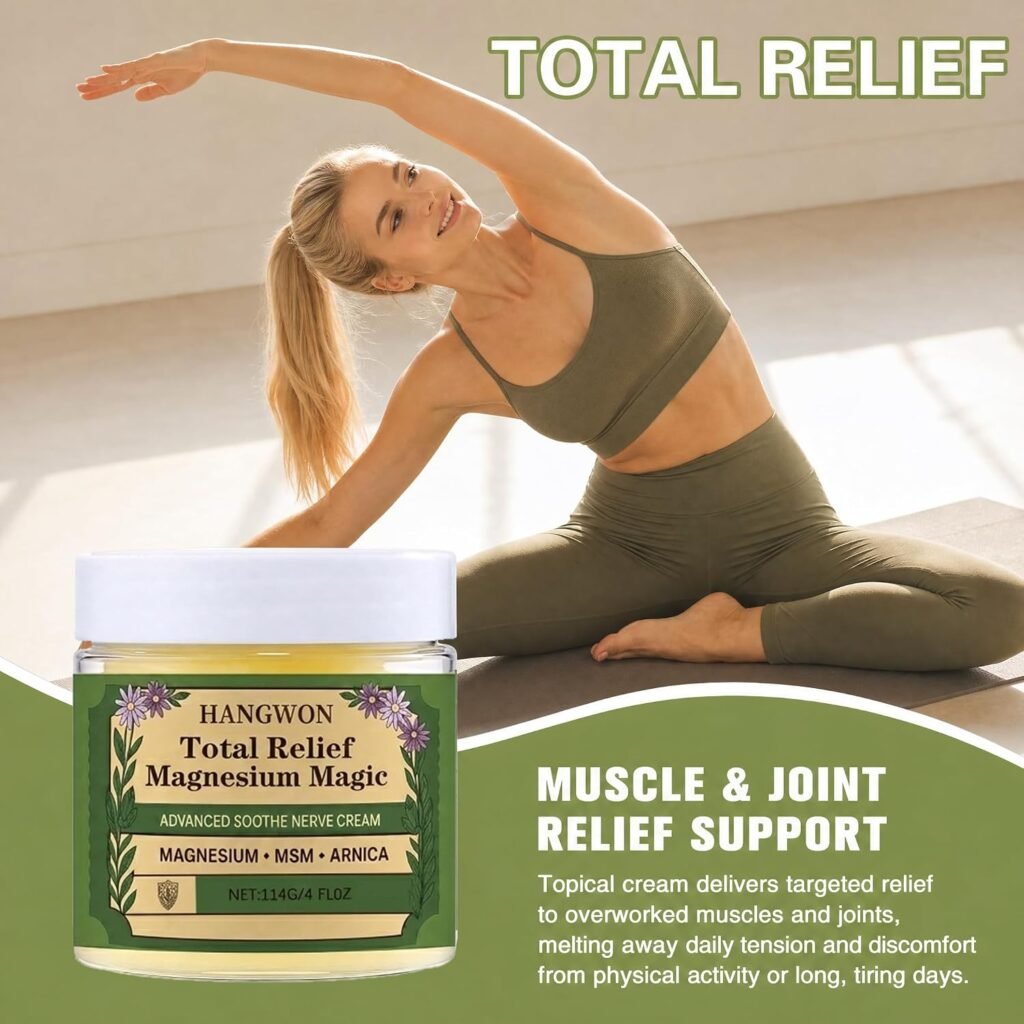 Total Relief Magnesium Magic Cream for relaxing tired muscles and winding down during a back-to-routine beauty reset